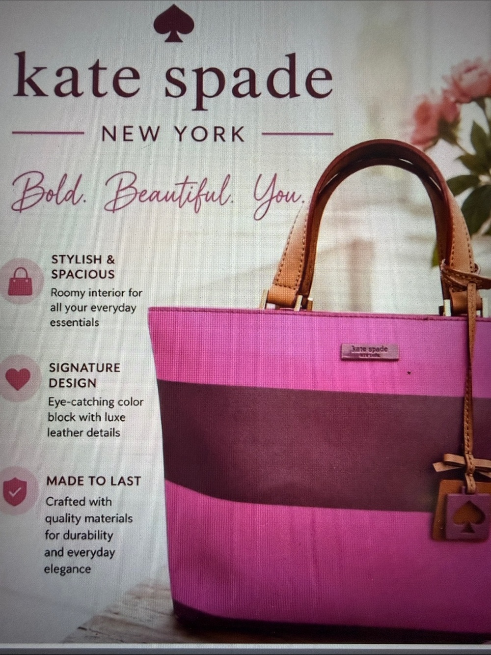 Kate Spade New York "Juno" Tote from the Grant Street Collection